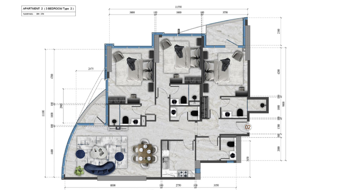 Renad Tower Floorplans (11)